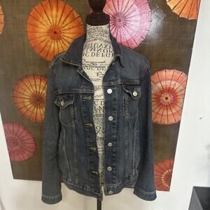 Gap 1969 Icon Dark Denim Jean Jacket Minimalist Casual Streetwear Sz M